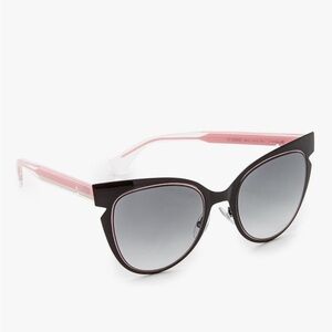 Fendi Women's Cutout Sunglasses, Black Crystal/Grey Gradient,